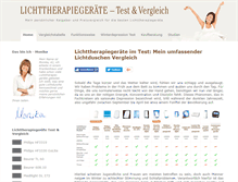 Tablet Screenshot of lichttherapiegeraet.com